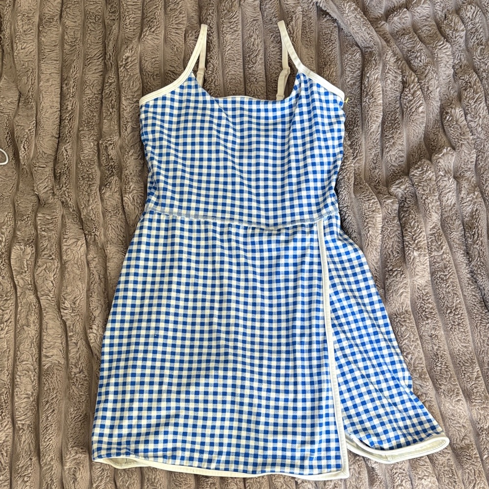 Blue and White Checkered Dress